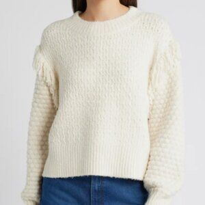 Treasure & Bond Mixed Stitch Fringe Sweater